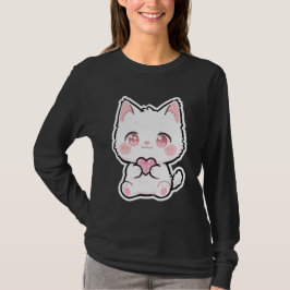 Süße weiße Katze T-Shirt