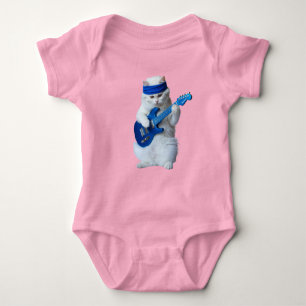 Süße weiße persische Rockstar Baby Strampler