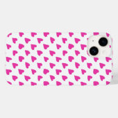 Süße weiße rote Herzchen Muster Case-Mate iPhone Hülle (Rückseite (Horizontal))