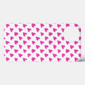 Süße weiße rote Herzen Muster Case-Mate iPhone Hülle (Rückseite (Horizontal))