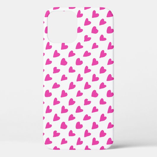 Süße weiße rote Herzen Muster Case-Mate iPhone Hülle (Rückseite)