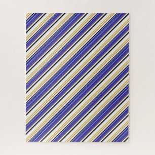 Süße weiße violette Streifen Puzzle