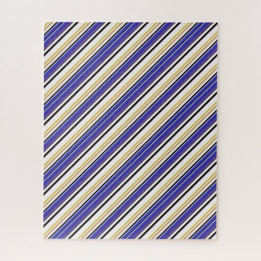 Süße weiße violette Streifen Puzzle (Vertikal)