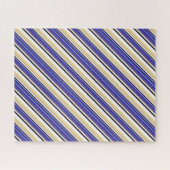 Süße weiße violette Streifen Puzzle (Horizontal)