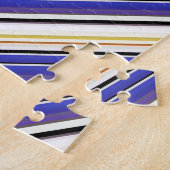 Süße weiße violette Streifen Puzzle (Seite)