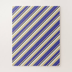 Süße weiße violette Streifen Puzzle