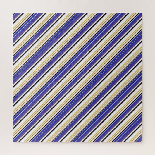 Süße weiße violette Streifen Puzzle (Vertikal)
