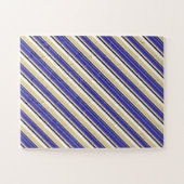Süße weiße violette Streifen Puzzle (Horizontal)