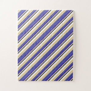 Süße weiße violette Streifen Puzzle