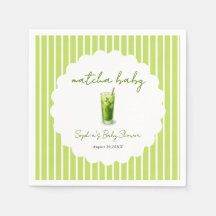 Süße wellige Matcha-Baby-Grüne moderne Babyparty