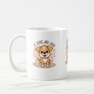 Süße Welpen-Hund-Liebhaber-Kaffeetasse mit Pastell Kaffeetasse