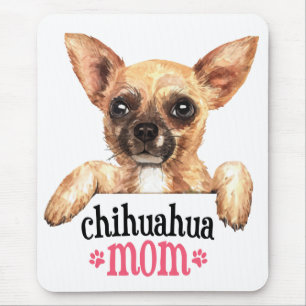 Süße Welpen-Hundemutter-Wasserfarbe-Chihuahua-Maus Mousepad