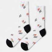 Süße Welpen Ich Liebe Hunde Muster Crew Socken (Linkes Detail)