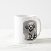 Süße Welpen-Kaffeetasse Kaffeetasse (VorderseiteRechts)