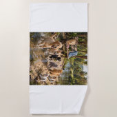 Süße Welpen & Kätzchen Riverside-Strandtuch Strandtuch (Vorderseite)