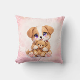 Süße Welpen-Kinderzimmer-Dekoration Kissen