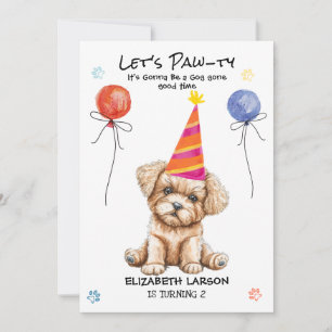 Süße Welpen-Party Kinder Hunde-Thema Lustiger Gebu Einladung