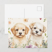 Süße Welpen Postkarte (Vorne/Hinten)