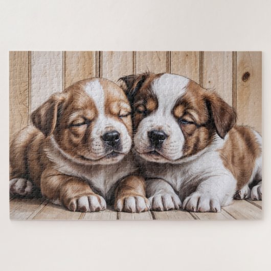Süße Welpen Puzzle (Horizontal)