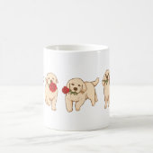 Süße Welpen-Rose Kaffeetasse (Mittel)