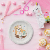 Süße Welpen- und mommababydusche tapezieren Teller (Party)