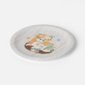 Süße Welpen- und mommababydusche tapezieren Teller (Schrägansicht)