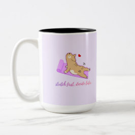 Süße Welpen-Workout-Tasse – Fauler Fitness-Humor Zweifarbige Tasse