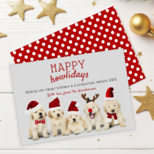 Süße Welpenhunde "Fröhliche Pfot-tage" Weihnachten