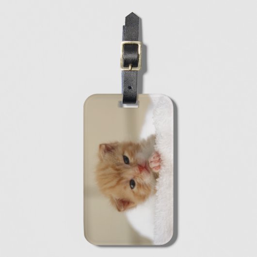 Süße Welpenkitte Gepäckanhänger (Vorderseite Vertikal)