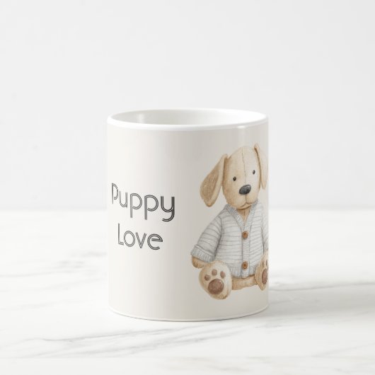 Süße Welpenliebe Kaffeetasse (Mittel)