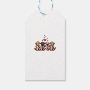 Süße Welpenliebe Valentinstag Vintage Gravur Desig Geschenkanhänger