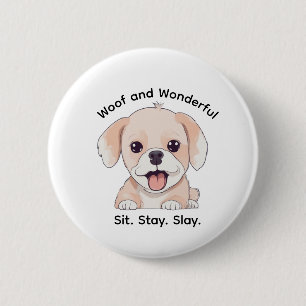 Süße Welpenliebhaber Stilvolle Hundemutter-Taste Button