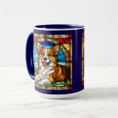 Süße Welsh Corgi Keramik-Tasse Tasse (Vorderseite Links)