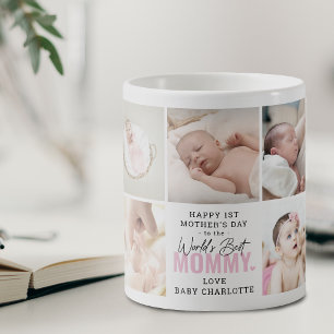 Süße 'Weltbeste Mutti' 1. Muttertag Rosa Kaffeetasse