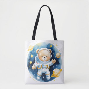 Süße Weltraum-Astronaut-Bär-Tragetasche Tasche