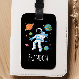 Süße Weltraum-Astronauten-Kinder Gepäckanhänger