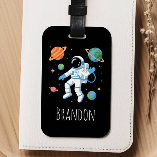 Süße Weltraum-Astronauten-Kinder Gepäckanhänger