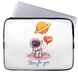 Süße Weltraum-Liebes-Illustration Laptopschutzhülle