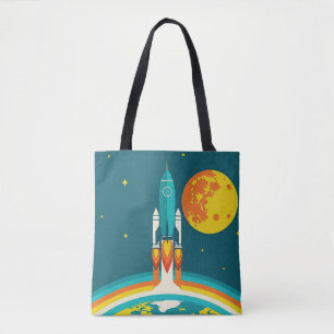 Süße Weltraum-Raketen-Zeichentrick Tasche