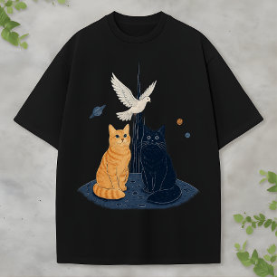 Süße Weltraumkatze Astronaut Kitty Galaxie Liebhab T-Shirt