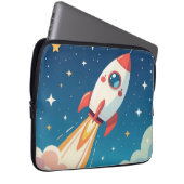 Süße Weltraumrakete beim Start Laptopschutzhülle (Vorne Rechts)