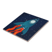 Süße Weltraumrakete und Weltraumdesign Fliese (Seite)