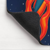 Süße Weltraumrakete und Weltraumdesign Mousepad (Ecke)