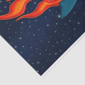 Süße Weltraumrakete und Weltraumdesign Seidenpapier (Ausschnitt)