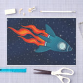 Süße Weltraumrakete und Weltraumdesign Seidenpapier (Handwerk)