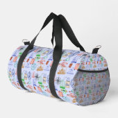 Süße Weltreisende Collage Duffle Bag (Rechte Ecke)