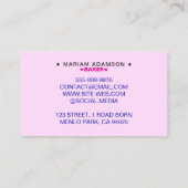 Süße Werbeparole mit Bäckerei-Logo (Konditor) Back Visitenkarte (Rückseite)