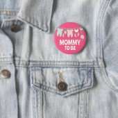 Süße werdende Mutter, individuelle pinke Babyparty Button (Beispiel)