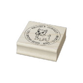 Süße West Highland Terrier-Hund-Rundadresse Gummistempel (Stempel)