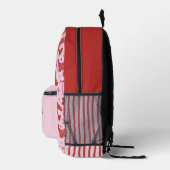 Süße Western-Cowgirl-Stiefel & Bows Retro Rosa Rot Bedruckter Rucksack (Rechts)